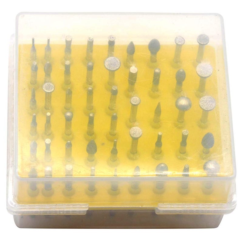 Oudtinz Oudtinx 50-Piece 1/8-Inch Shank Diamond Coated Rotary Burrs Set Fits Dremel Rotary Tools,Diamond Burr Set for Jewelry,Glass,Stone,Ceramic,ect.(Small Head Style) - Image 5